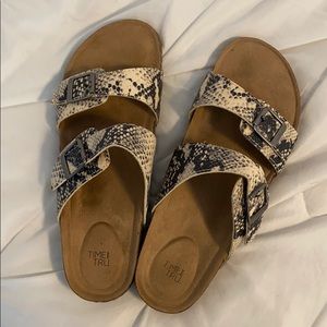 Snakeskin Buckle Sandal
